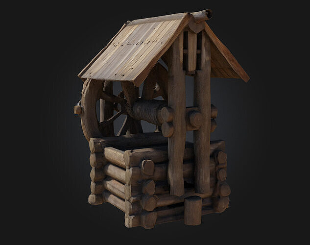 Rustic Well  Timeless Village Essential for Rural Scenes 3D model 6
