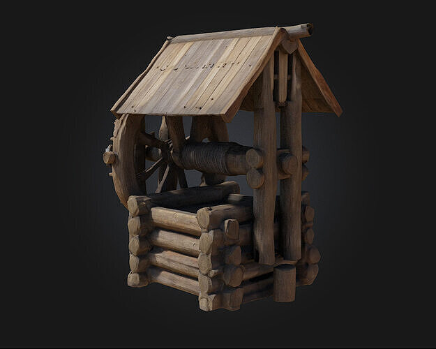 Rustic Well  Timeless Village Essential for Rural Scenes 3D model 4