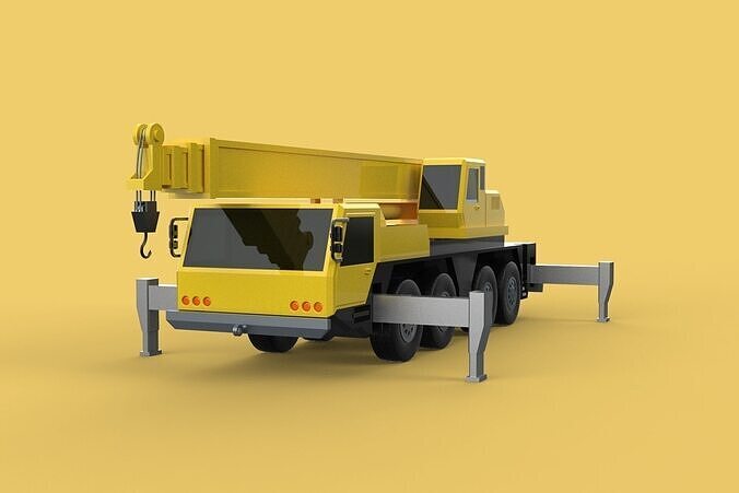 MOUNTED TELESCOPIC MOBILE CRANE CRAWLER LIFTING TRUCK GANTRY CAR 3D model