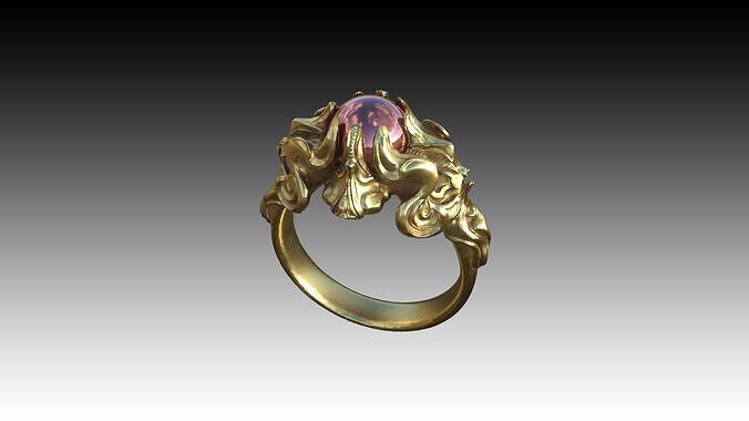 Celestial Aegis Ring 3D print model