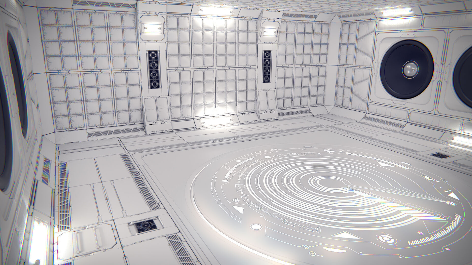 Virtual Boombox Studio 36 PBR 3D model_6