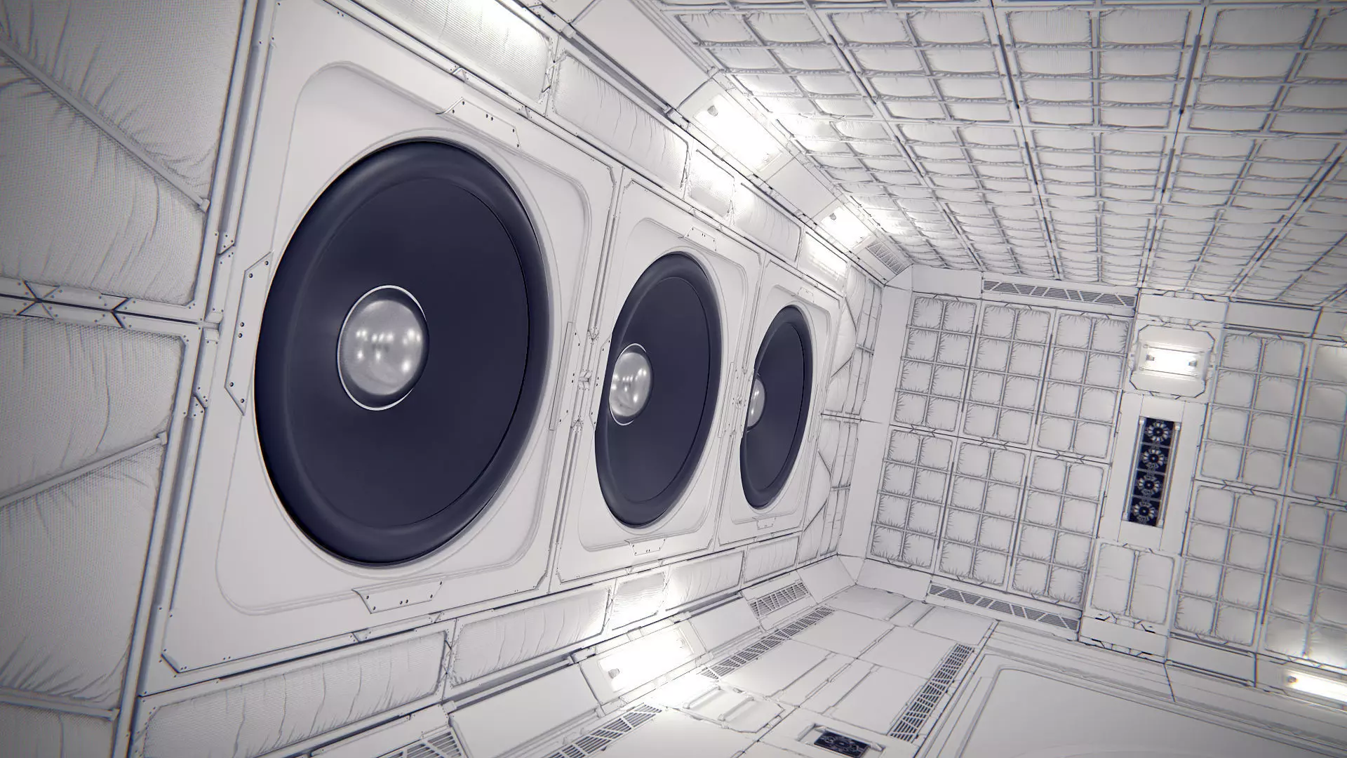 Virtual Boombox Studio 36 PBR 3D model_0