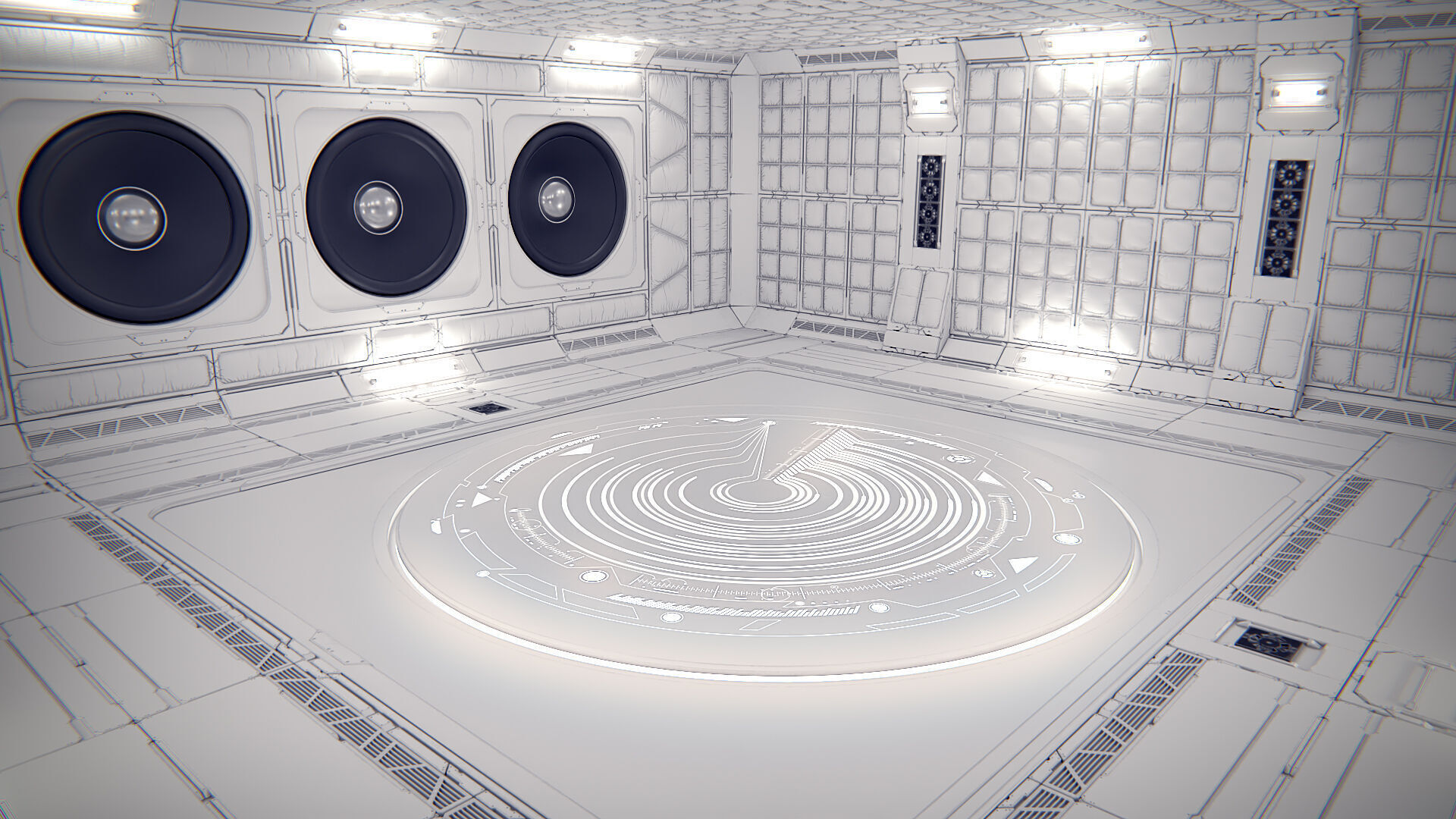 Virtual Boombox Studio 36 PBR 3D model_5