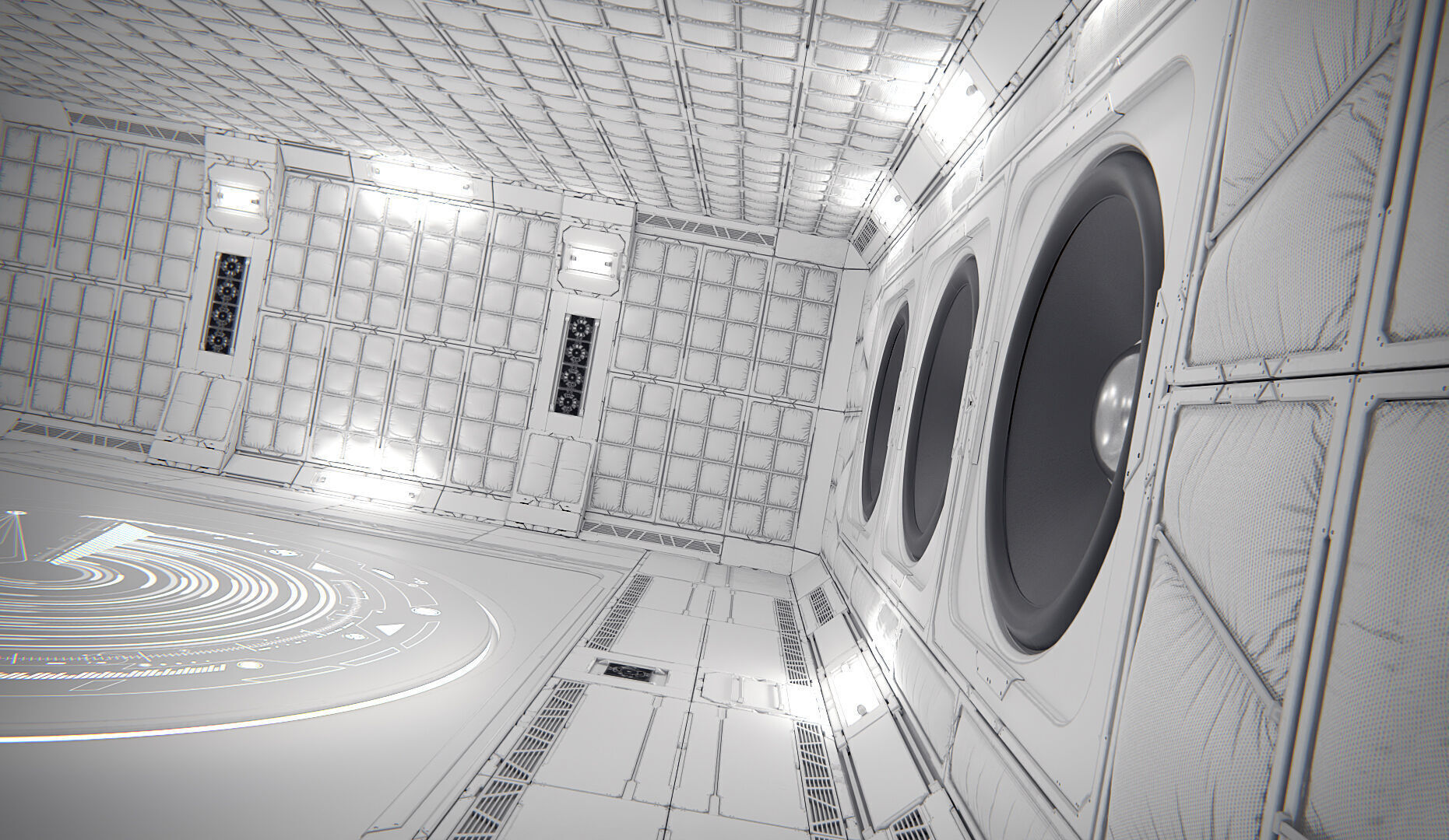 Virtual Boombox Studio 36 PBR 3D model_4