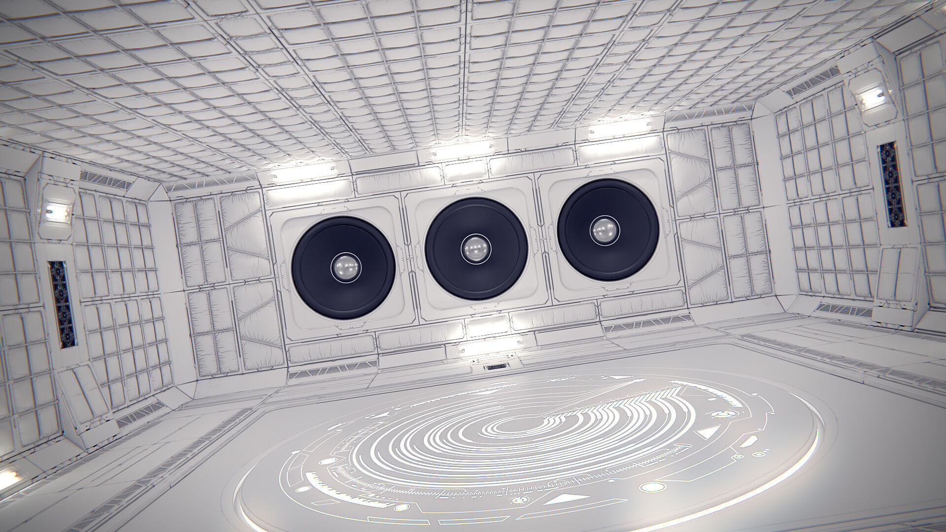 Virtual Boombox Studio 36 PBR 3D model_9
