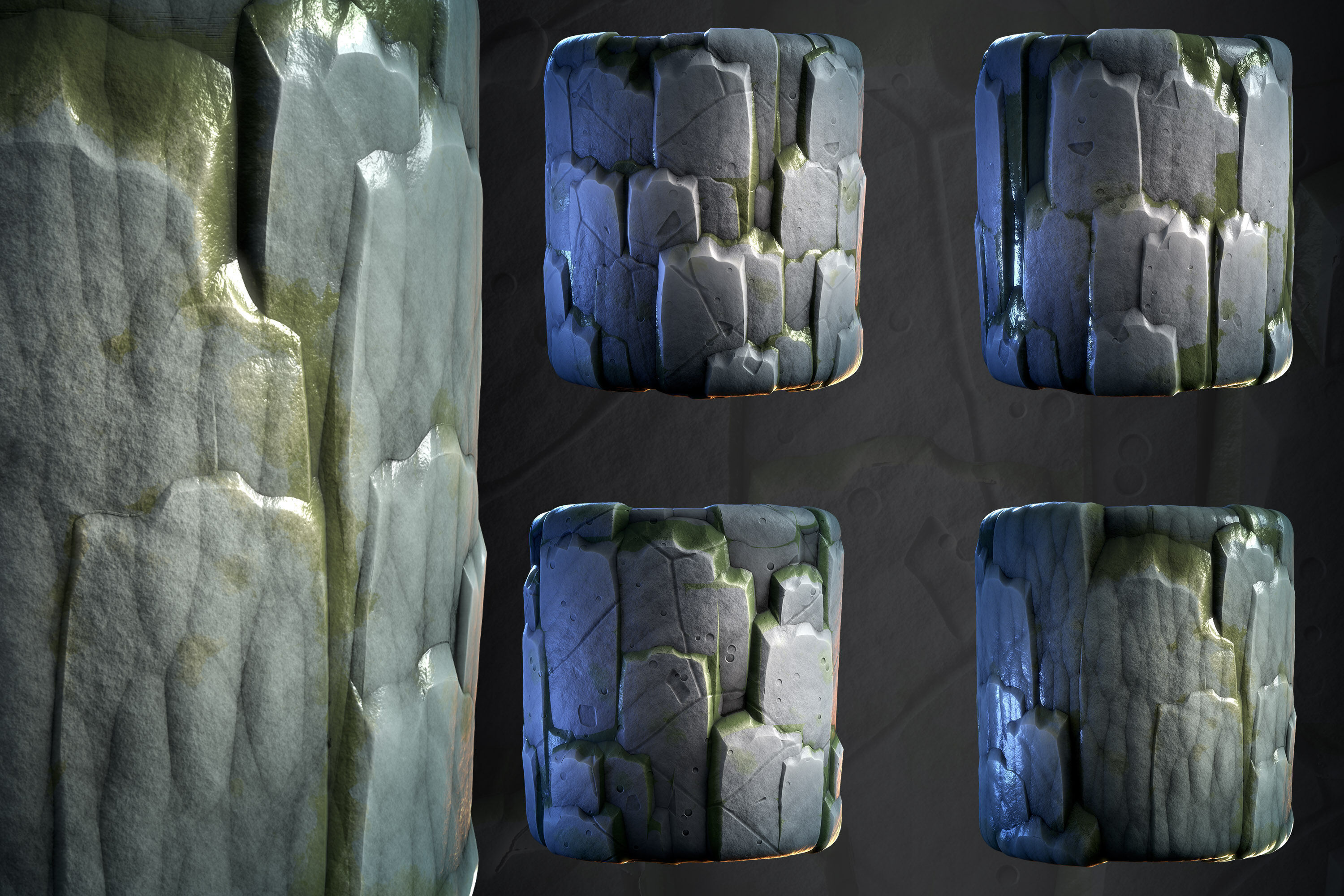 Cliff Rock Stylized - VOL 11 - SBsar - Maps Texture_4