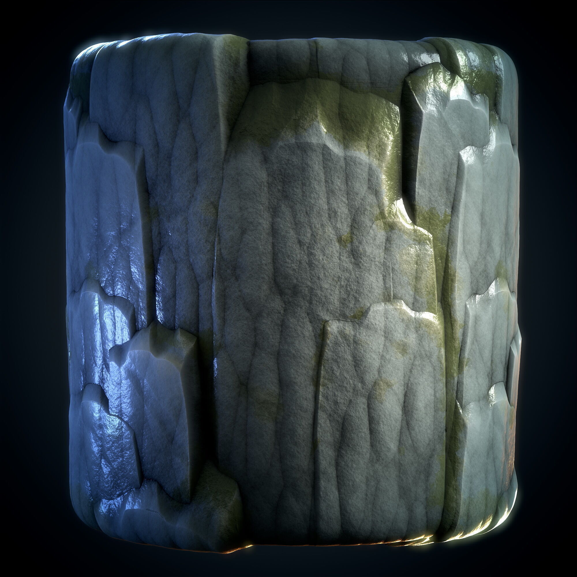 Cliff Rock Stylized - VOL 11 - SBsar - Maps Texture_1