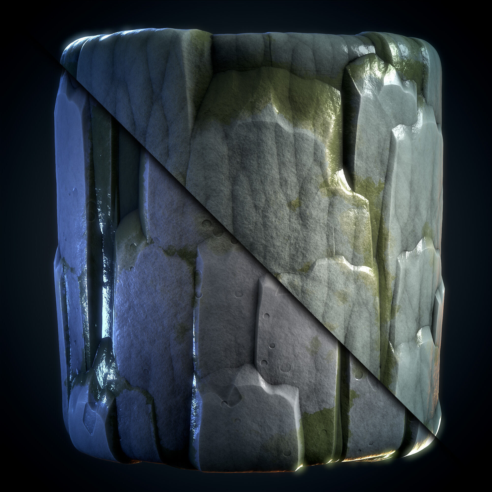 Cliff Rock Stylized - VOL 11 - SBsar - Maps Texture_9