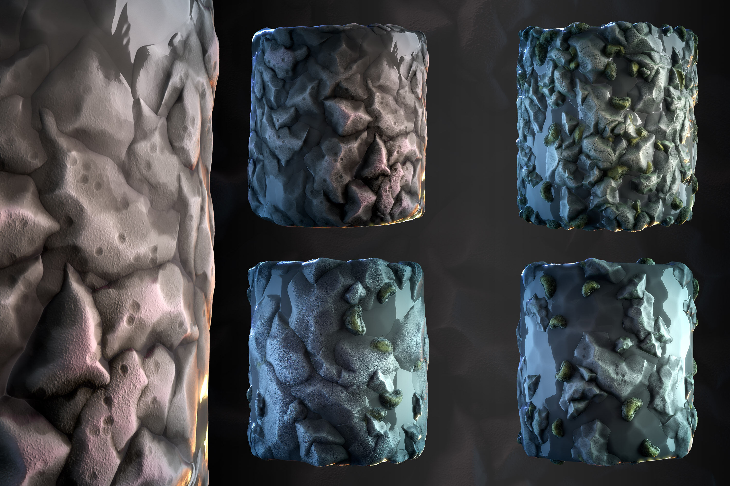 Stone Floor Stylized Material - VOL 22 - Maps - SBsar Texture_1