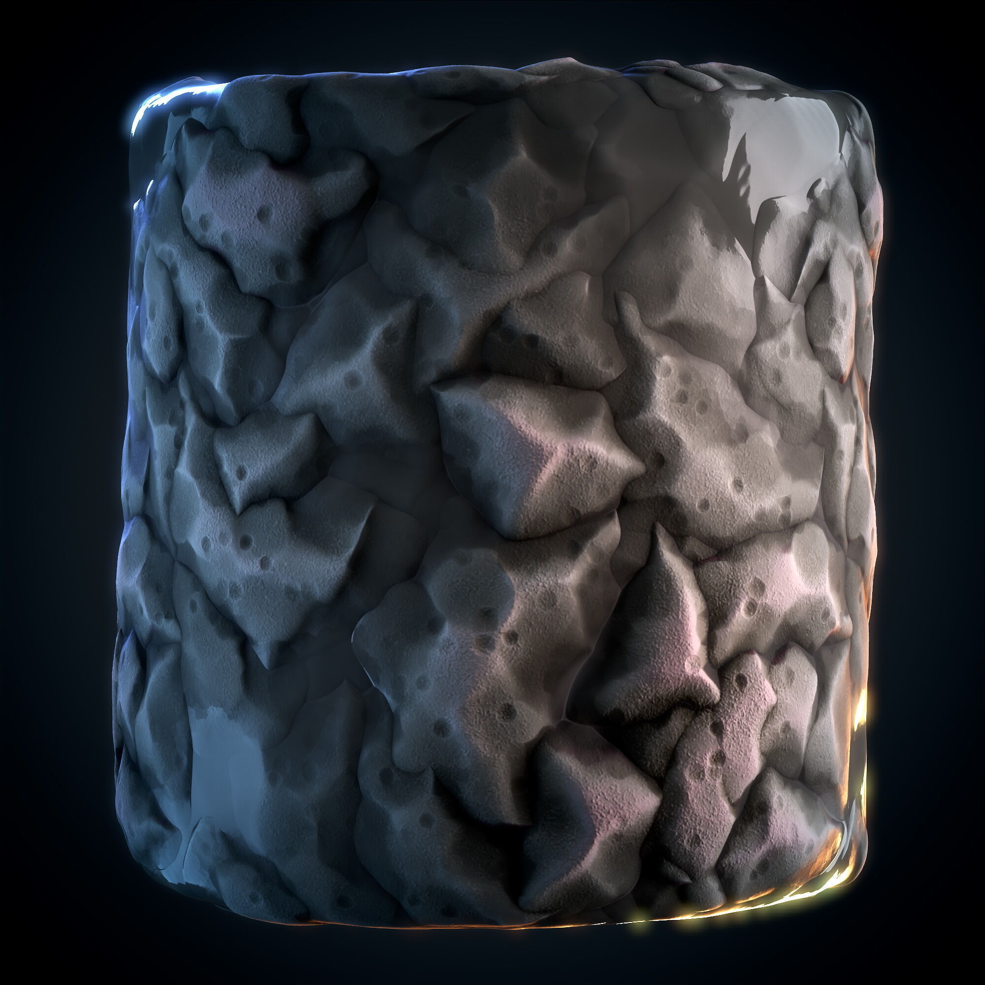 Stone Floor Stylized Material - VOL 22 - Maps - SBsar Texture_9