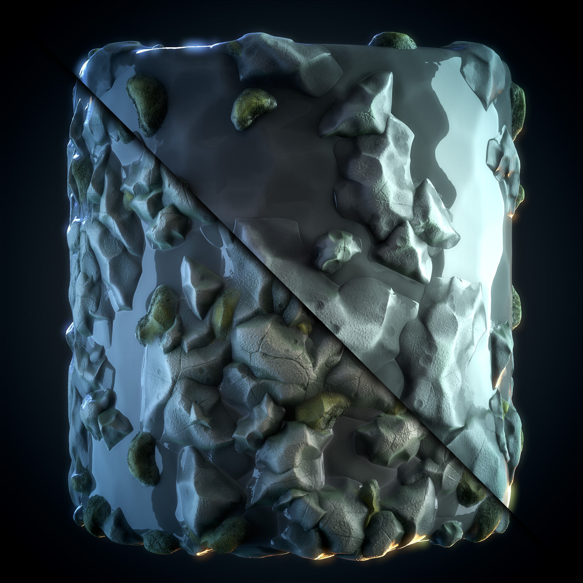 Stone Floor Stylized Material - VOL 22 - Maps - SBsar Texture_7