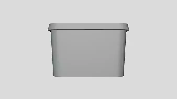 Basic Butter Spread Container - Geometry Only No Textures