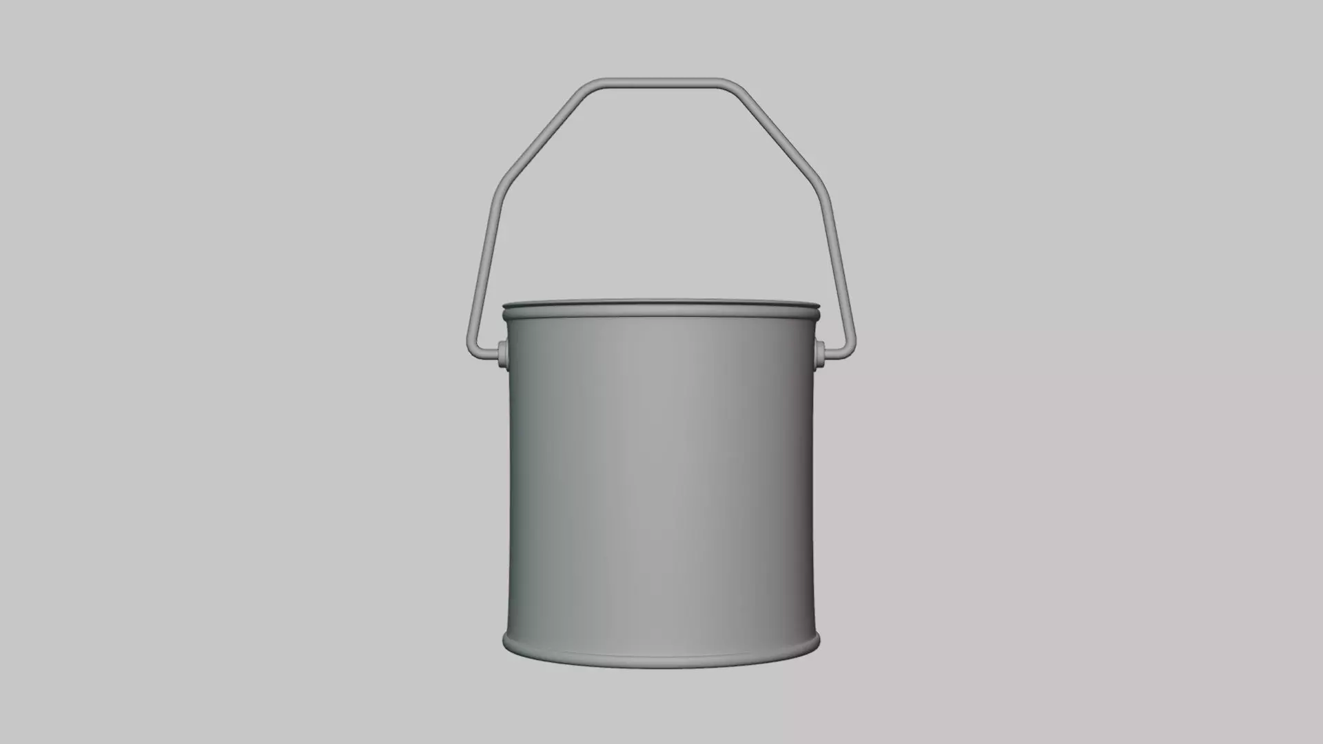Basic Paint Bucket - Geometry Only No Textures No Materials 3D model_0