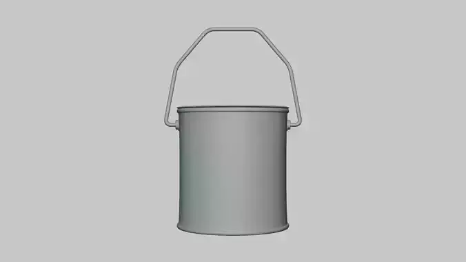 Basic Paint Bucket - Geometry Only No Textures No Materials