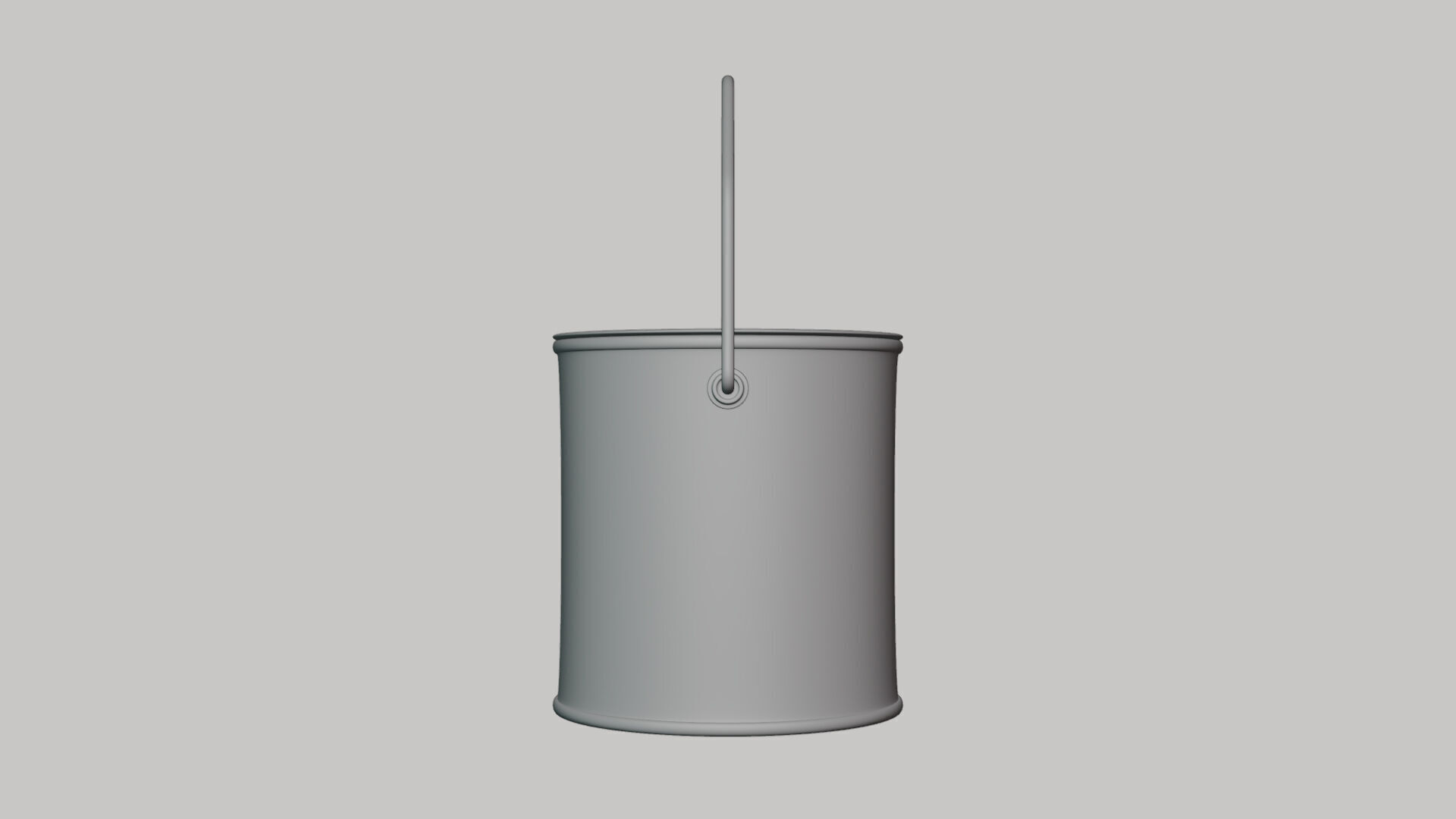 Basic Paint Bucket - Geometry Only No Textures No Materials 3D model_4