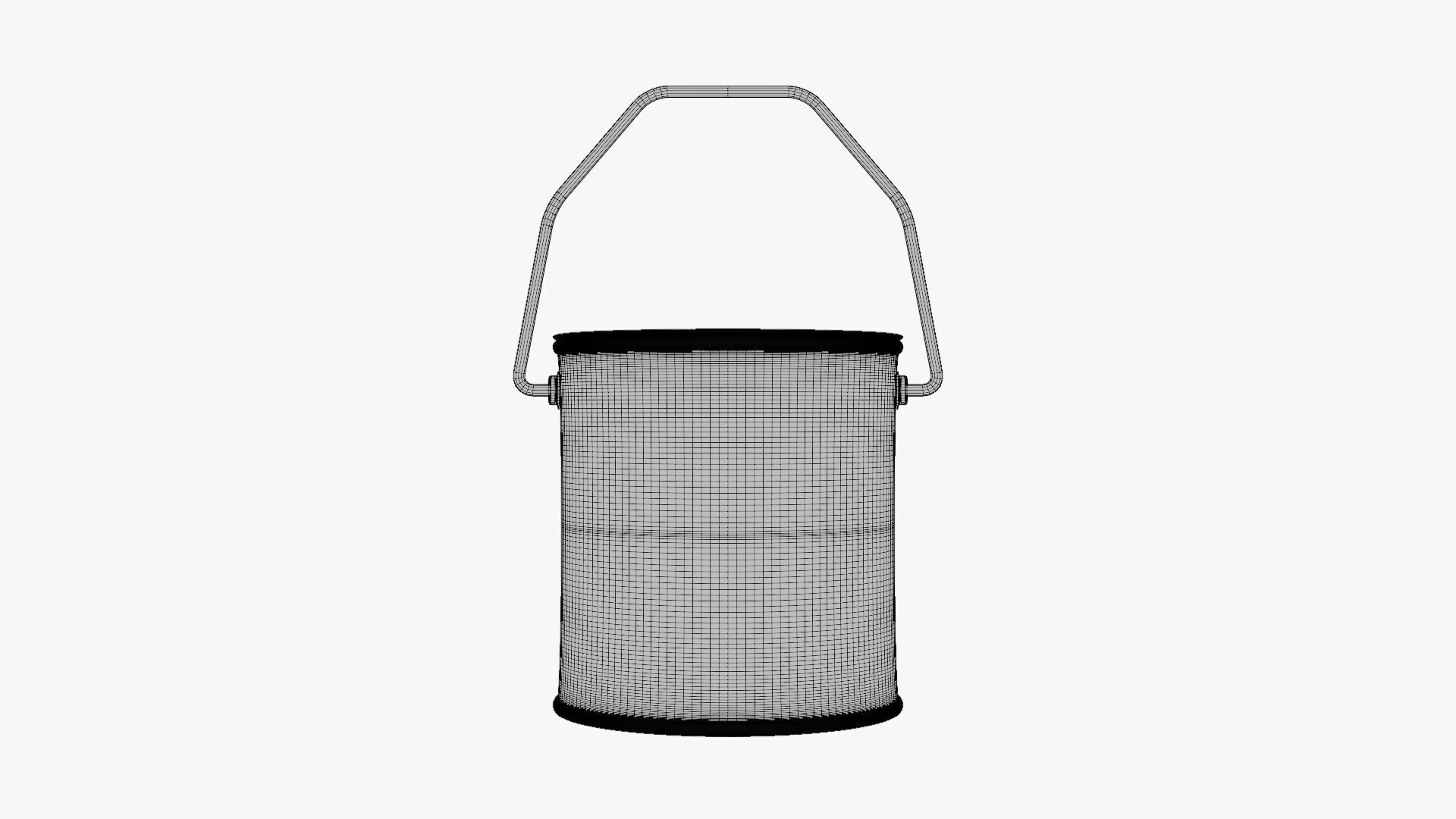 Basic Paint Bucket - Geometry Only No Textures No Materials 3D model_6