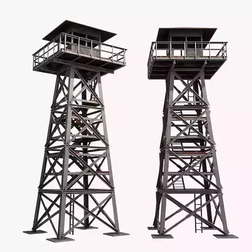 Watch tower v2 Low-poly 3D model