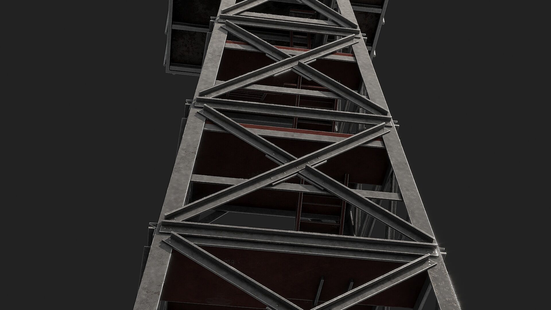 Watch tower v2 Low-poly 3D model_6