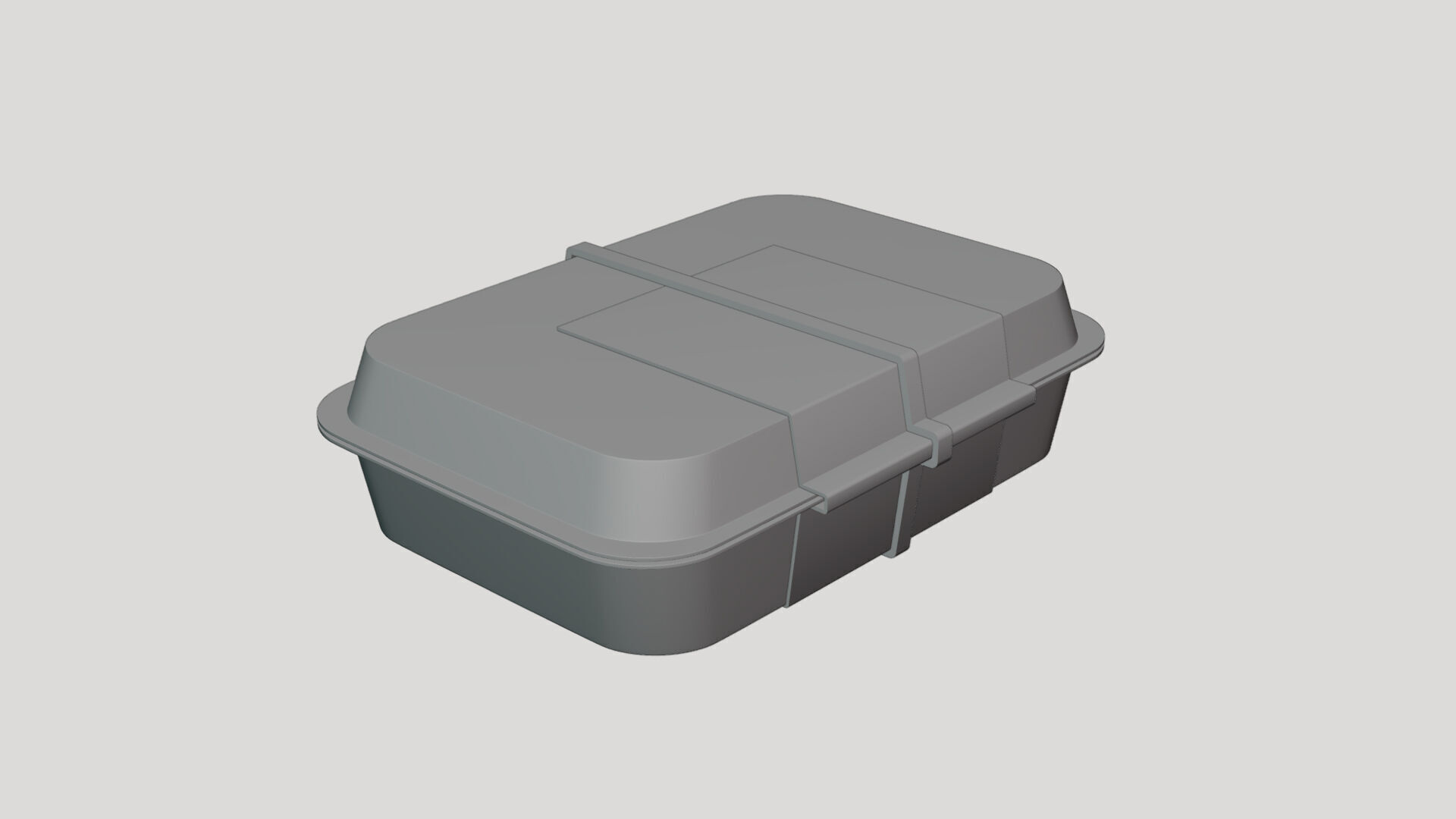 Basic Food Container - Geometry Only No Textures No Materials 3D model_3