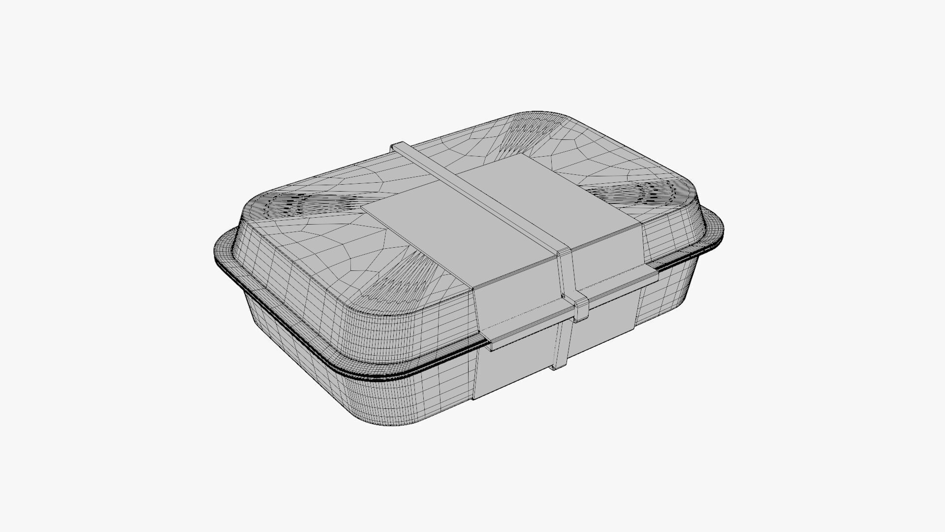 Basic Food Container - Geometry Only No Textures No Materials 3D model_6