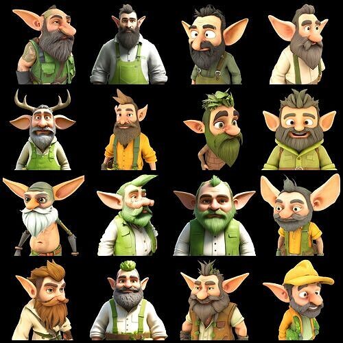  Gnome Squad - Garden Guardians 3D print model