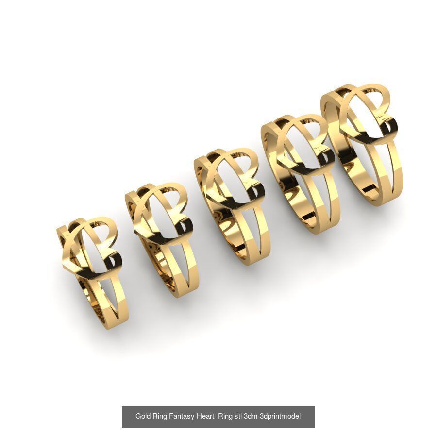 Gold Ring Jewelry Ring stl 3dm 3dprintmodel 3D Model Collection_34