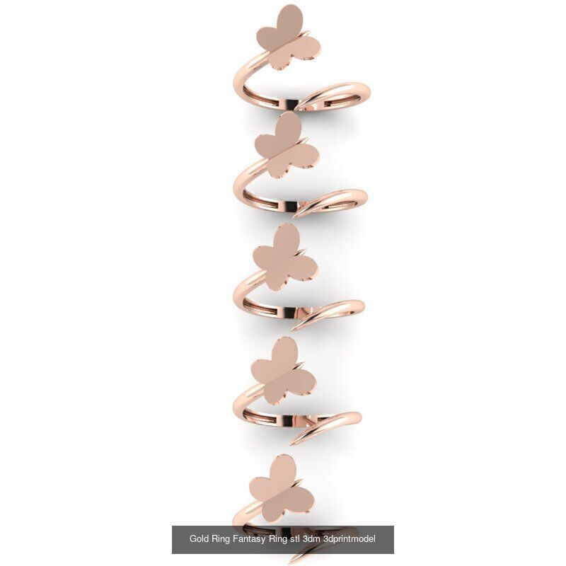Gold Ring Jewelry Ring stl 3dm 3dprintmodel 3D Model Collection_55