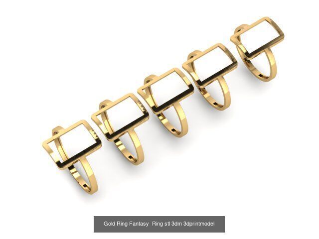 Gold Ring Jewelry Ring stl 3dm 3dprintmodel 3D Model Collection_28