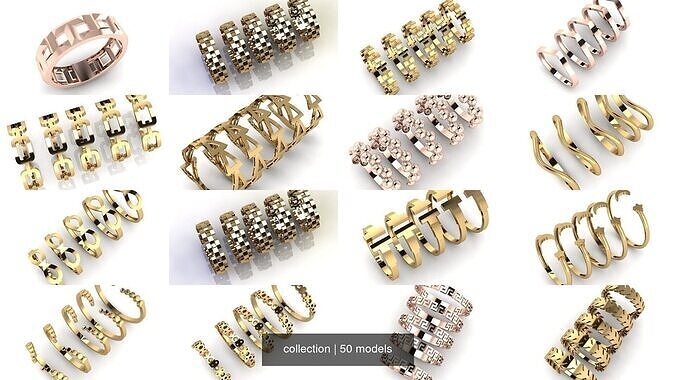 Gold Ring Jewelry Ring stl 3dm 3dprintmodel 3D Model Collection