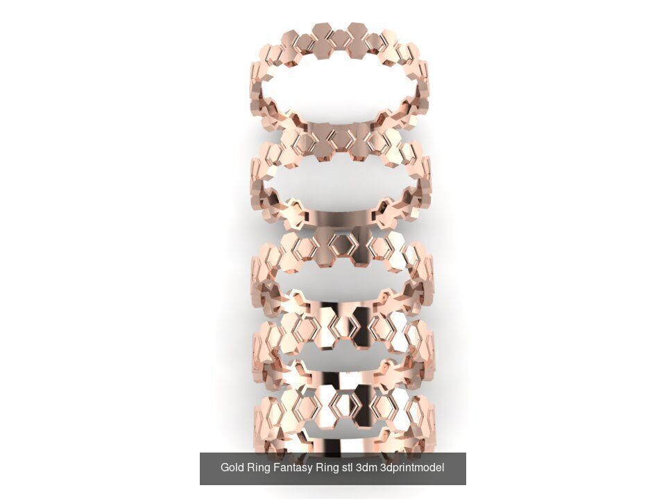 Gold Ring Jewelry Ring stl 3dm 3dprintmodel 3D Model Collection_50
