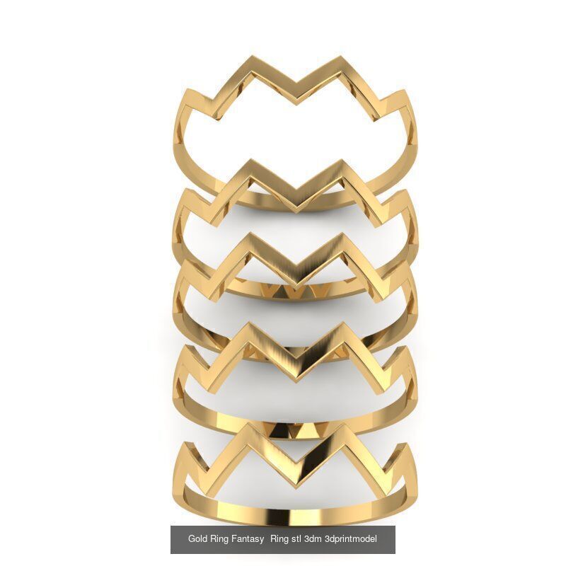 Gold Ring Jewelry Ring stl 3dm 3dprintmodel 3D Model Collection_40