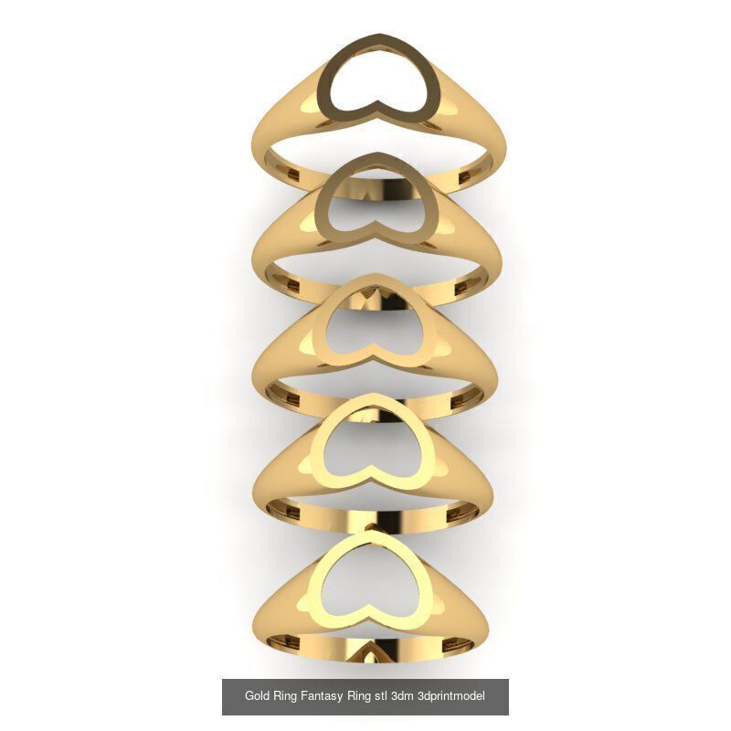 Gold Ring Jewelry Ring stl 3dm 3dprintmodel 3D Model Collection_45