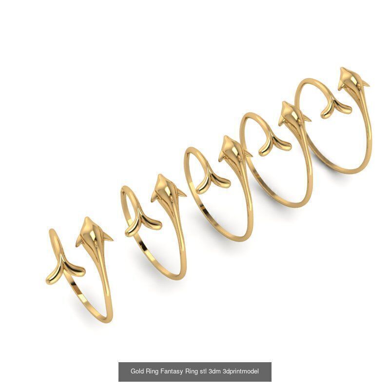 Gold Ring Jewelry Ring stl 3dm 3dprintmodel 3D Model Collection_44