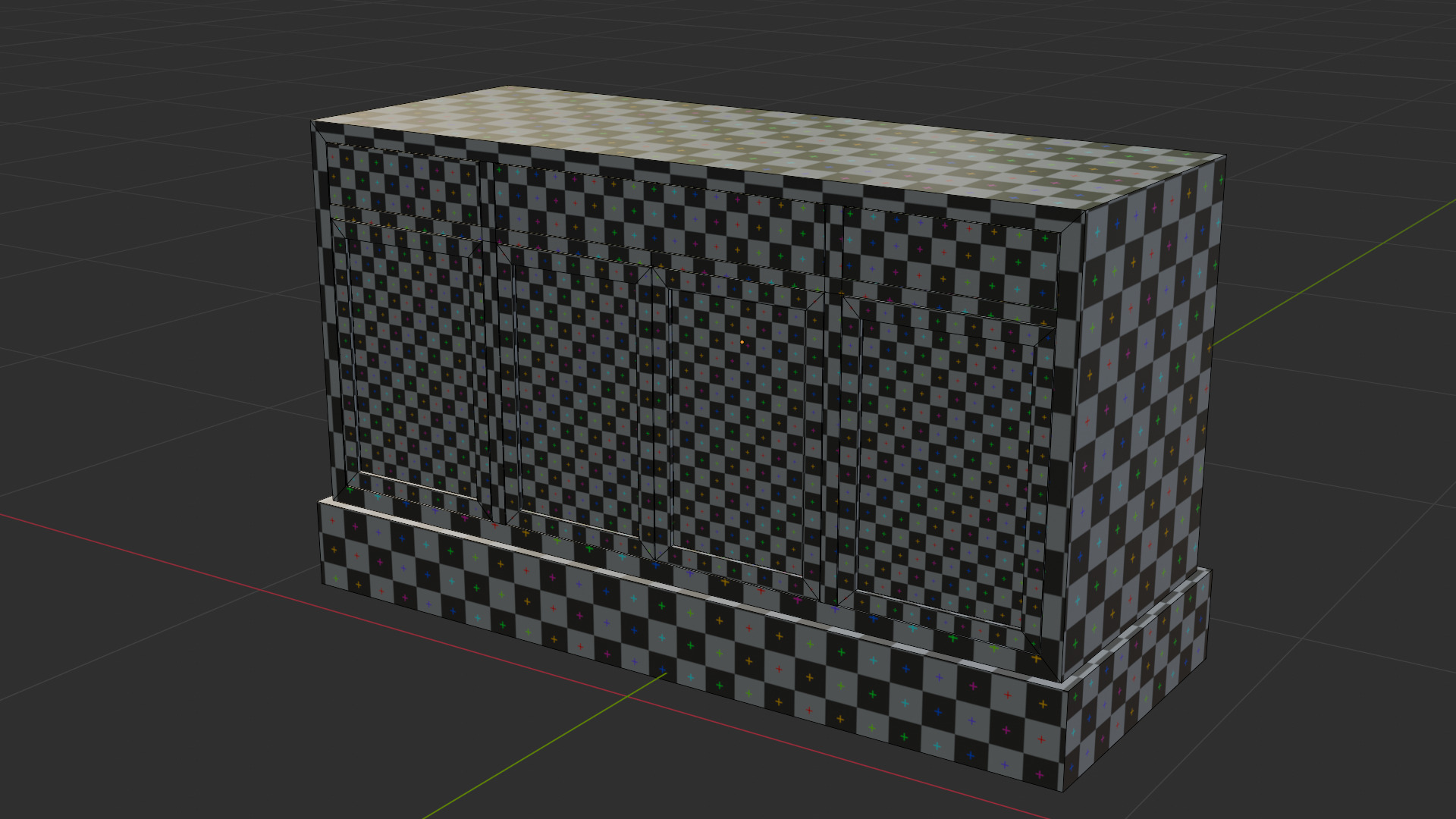 Low Poly Sideboard Game Ready Furniture  Free low-poly 3D model_15