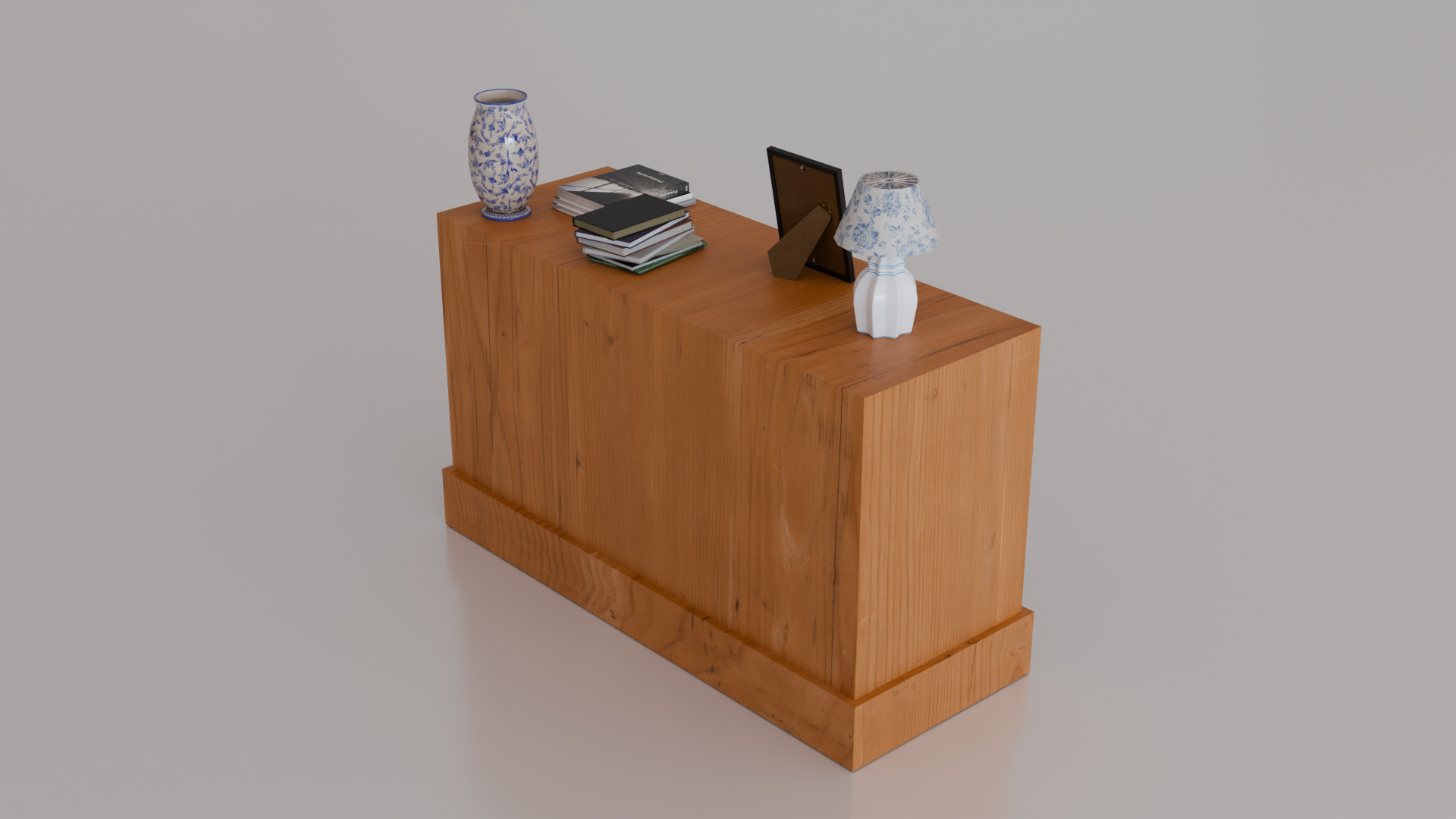 Low Poly Sideboard Game Ready Furniture  Free low-poly 3D model_7