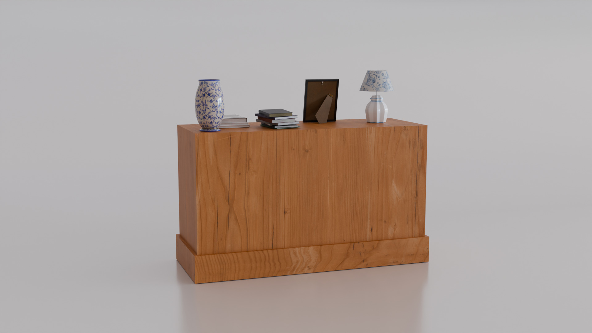 Low Poly Sideboard Game Ready Furniture  Free low-poly 3D model_4