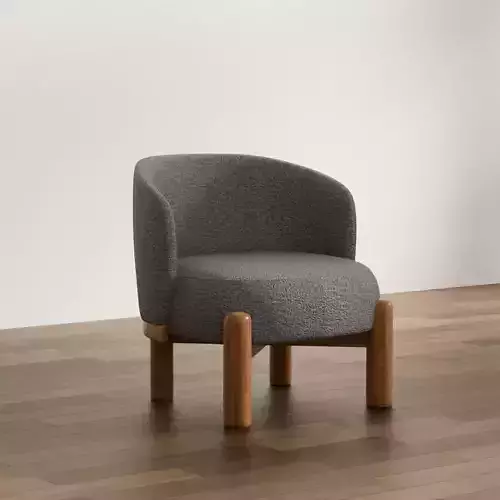 Curved Back Lounge Chair