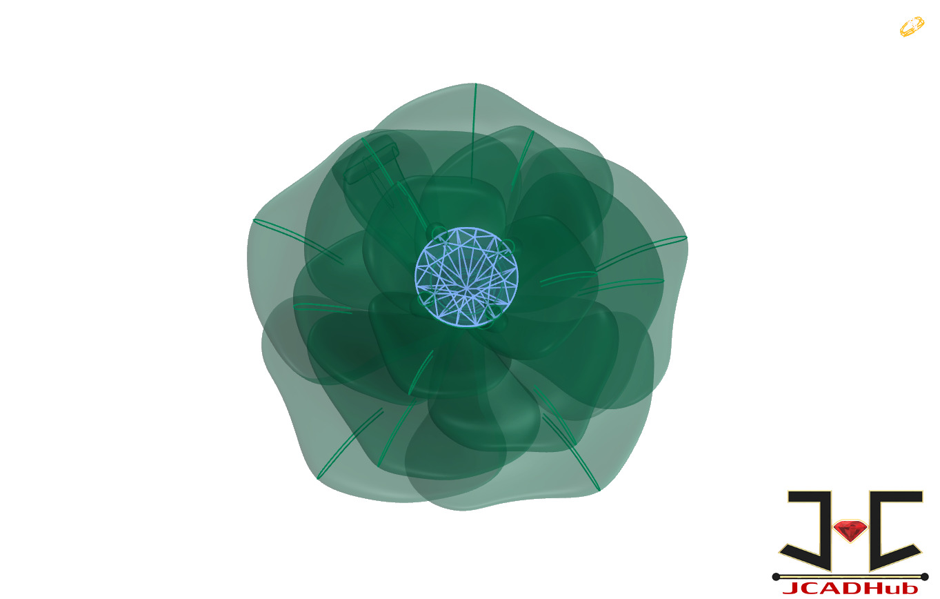 0225 - Rose Pendant for Women - JCADHub 3D print model_11