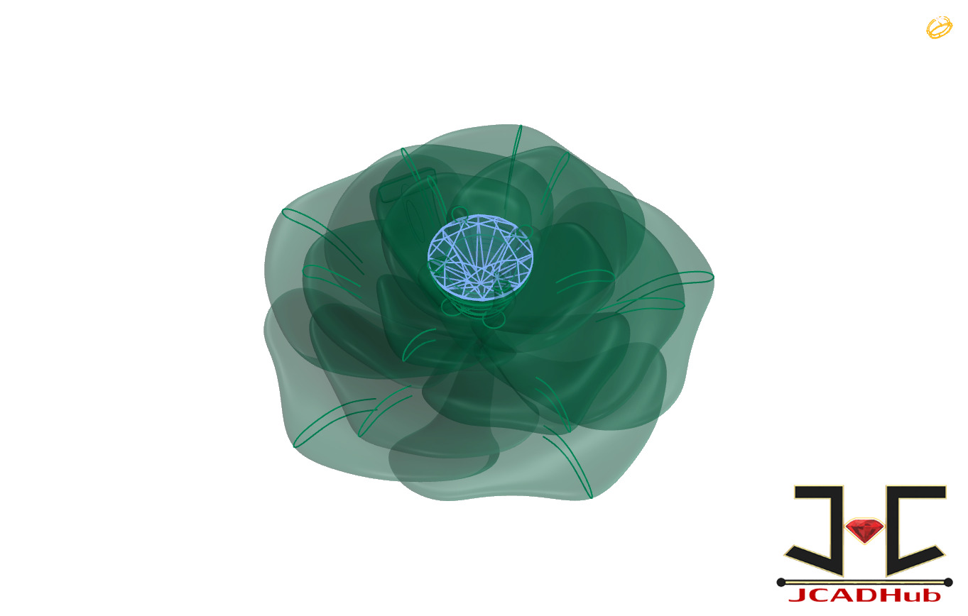 0225 - Rose Pendant for Women - JCADHub 3D print model_9
