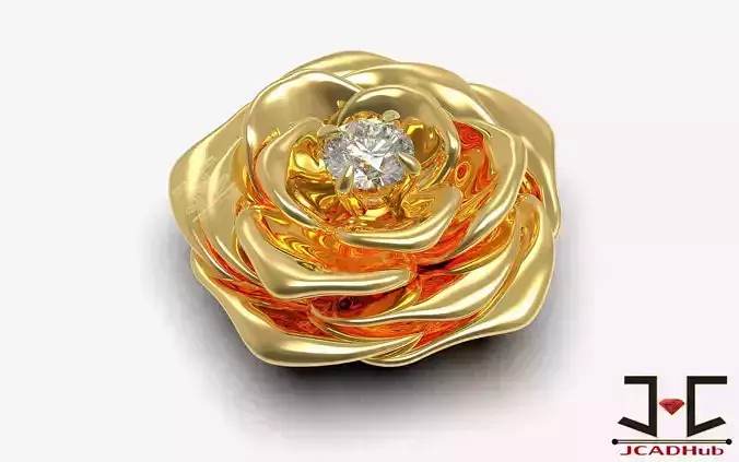 0225 - Rose Pendant for Women - JCADHub 3D print model