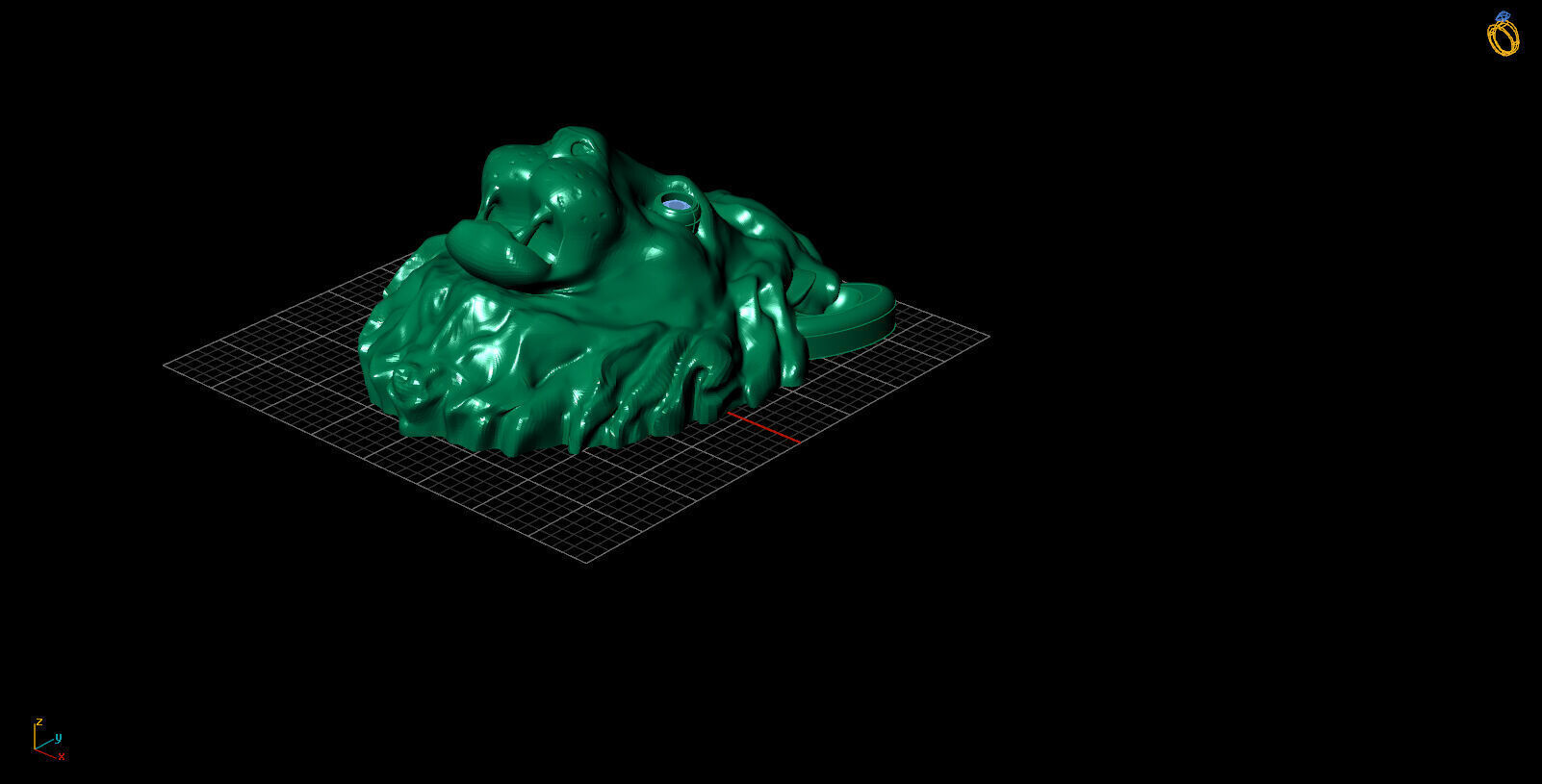 Majestic Lion Pendant 3D print model_2