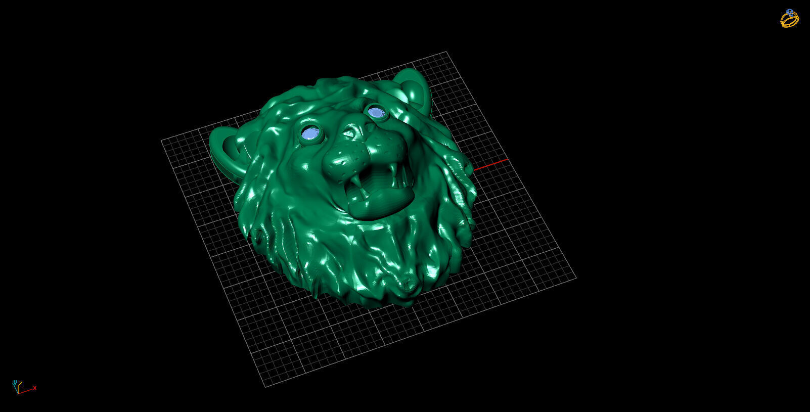 Majestic Lion Pendant 3D print model_3