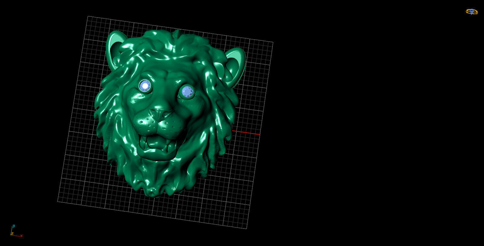 Majestic Lion Pendant 3D print model_1