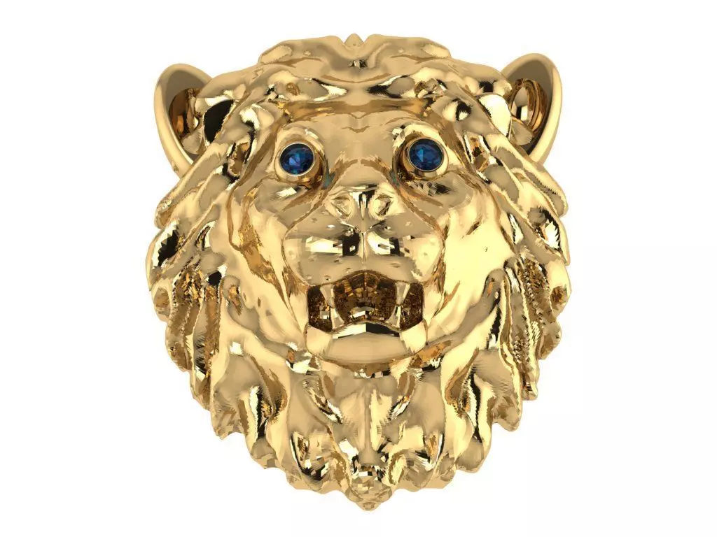 Majestic Lion Pendant 3D print model_0