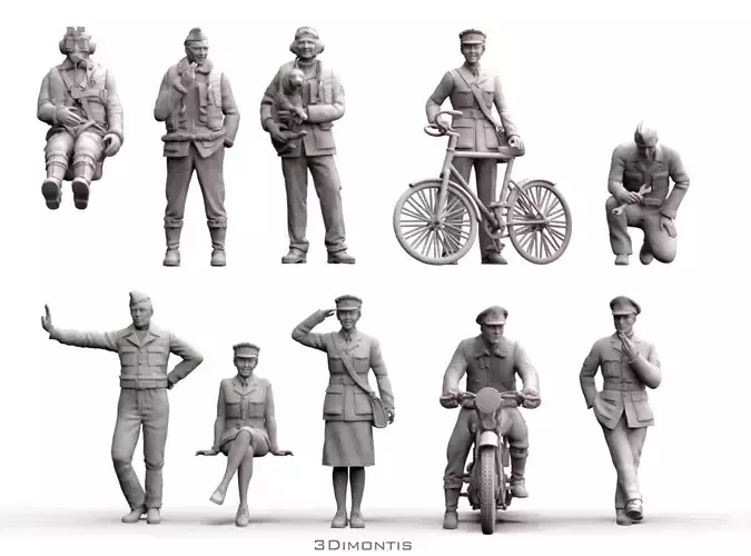 British Pilots and Ground Personnel WW2