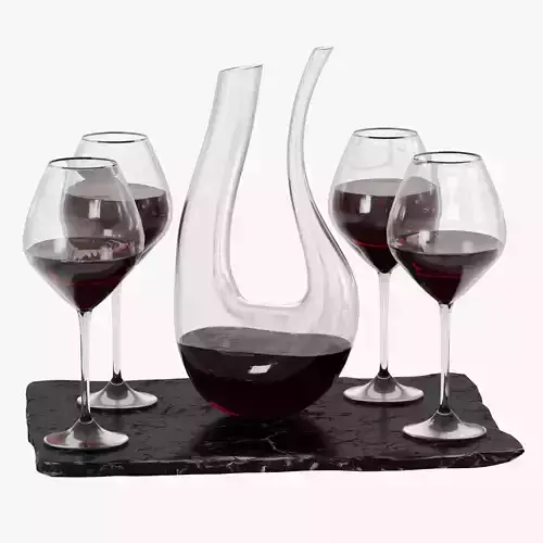 N4 Crystal Glass Wine Decanter with Glasses