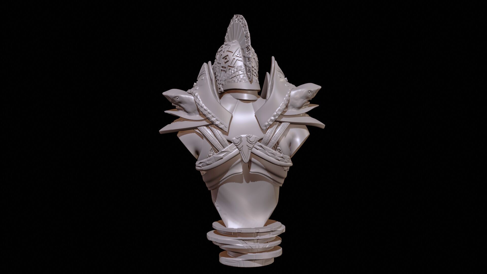 Atlant Bust High Poly for 3d Print 3D print model_5