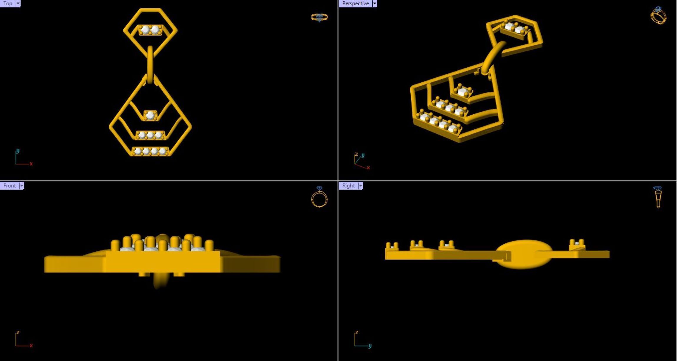 Simple Earring - 004 3D print model_3