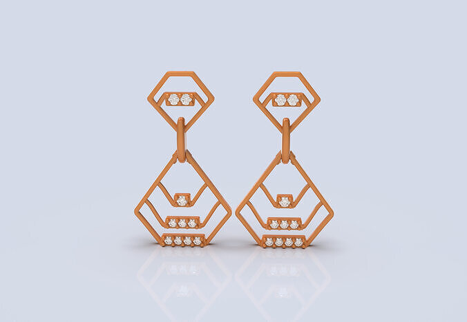 Simple Earring - 004 3D print model