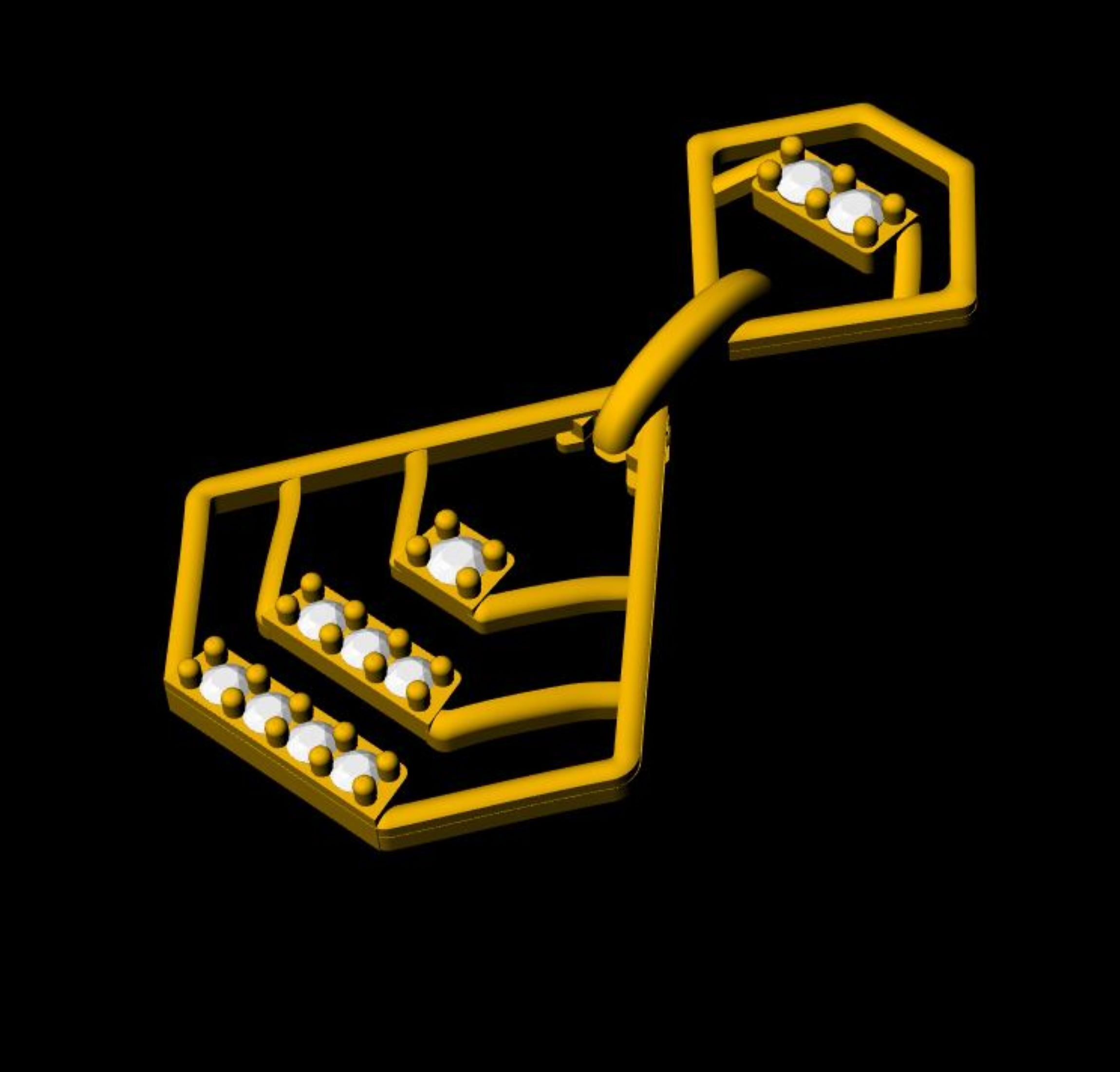 Simple Earring - 004 3D print model_6